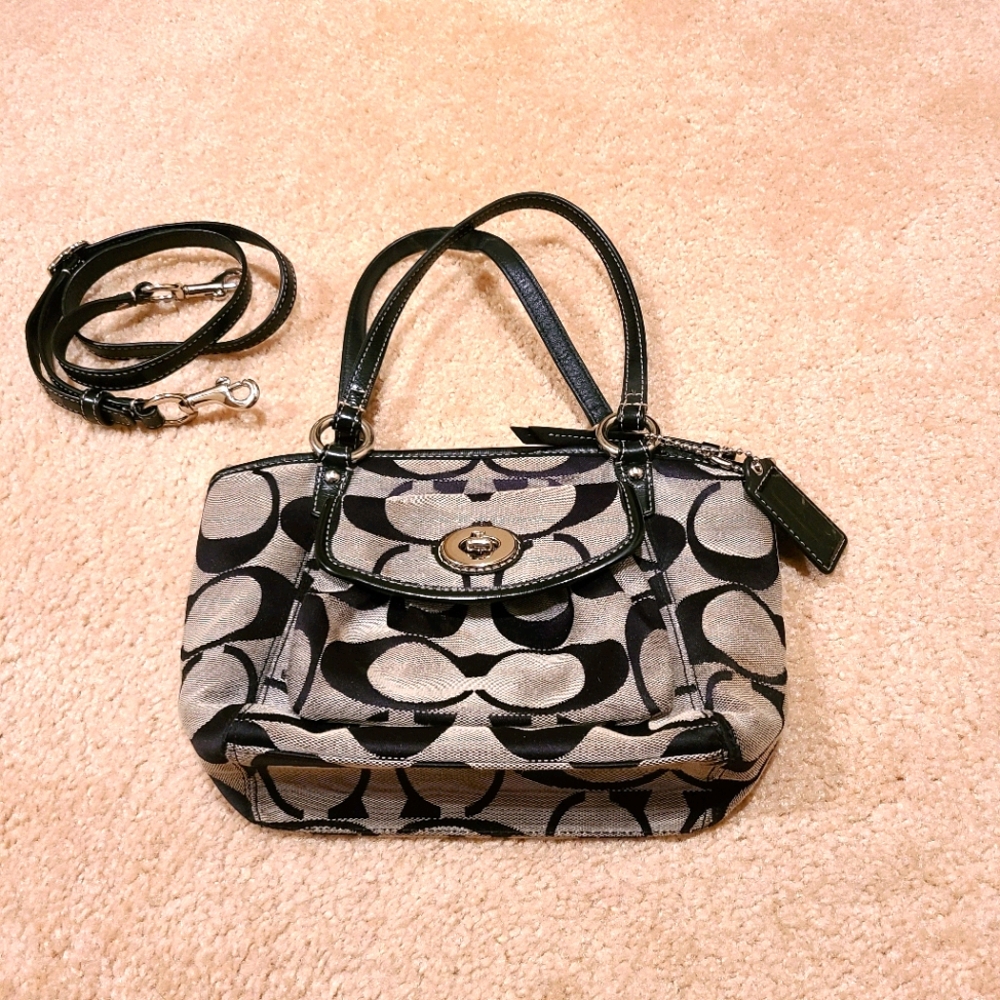 Jacquard Canvas Shoulder Purse